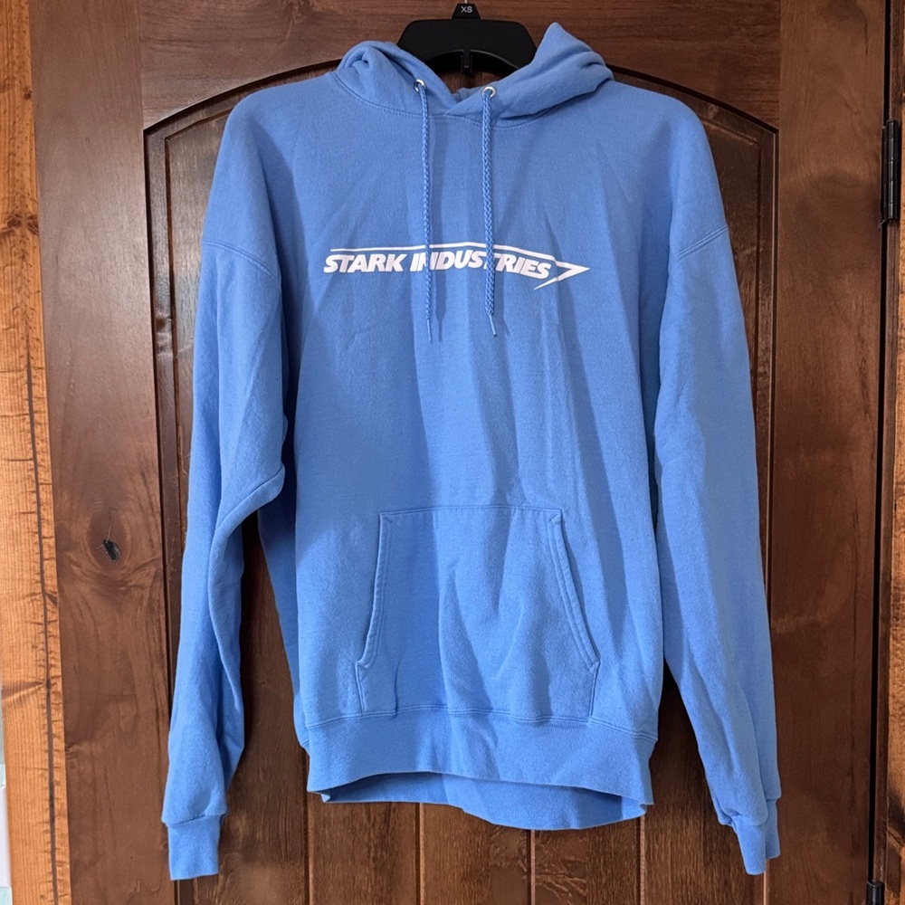 Stark Industries Blue Graphic Hoodie